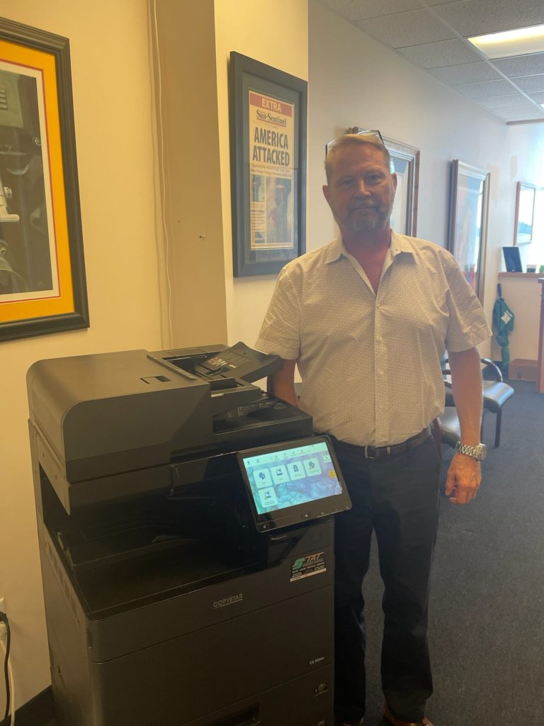 Kyocera CS-3554ci Multifunction Printer installed in office in Tampa, Florida