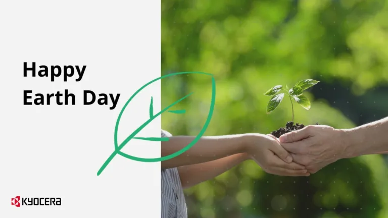 Kyocera eco-friendly copiers symbolizing sustainability in office technology for Earth Day 2024.