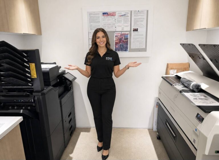 KIP and Kyocera Construction Office Upgrade - STAT Business Systems - STAT Business Systems STAT Business Systems KIP wide-format and Kyocera copier upgrade for a South Florida builder